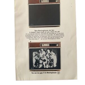 Vintage 1965 Westinghouse Jet Set Television Ad Advertisement